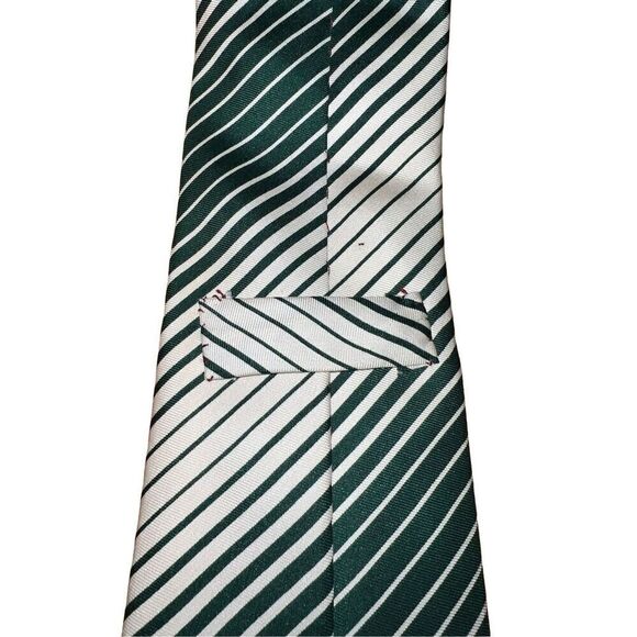 Turnbull & Asser Racing Green & Off White 100% Handmade Neck Tie - Picture 4 of 5